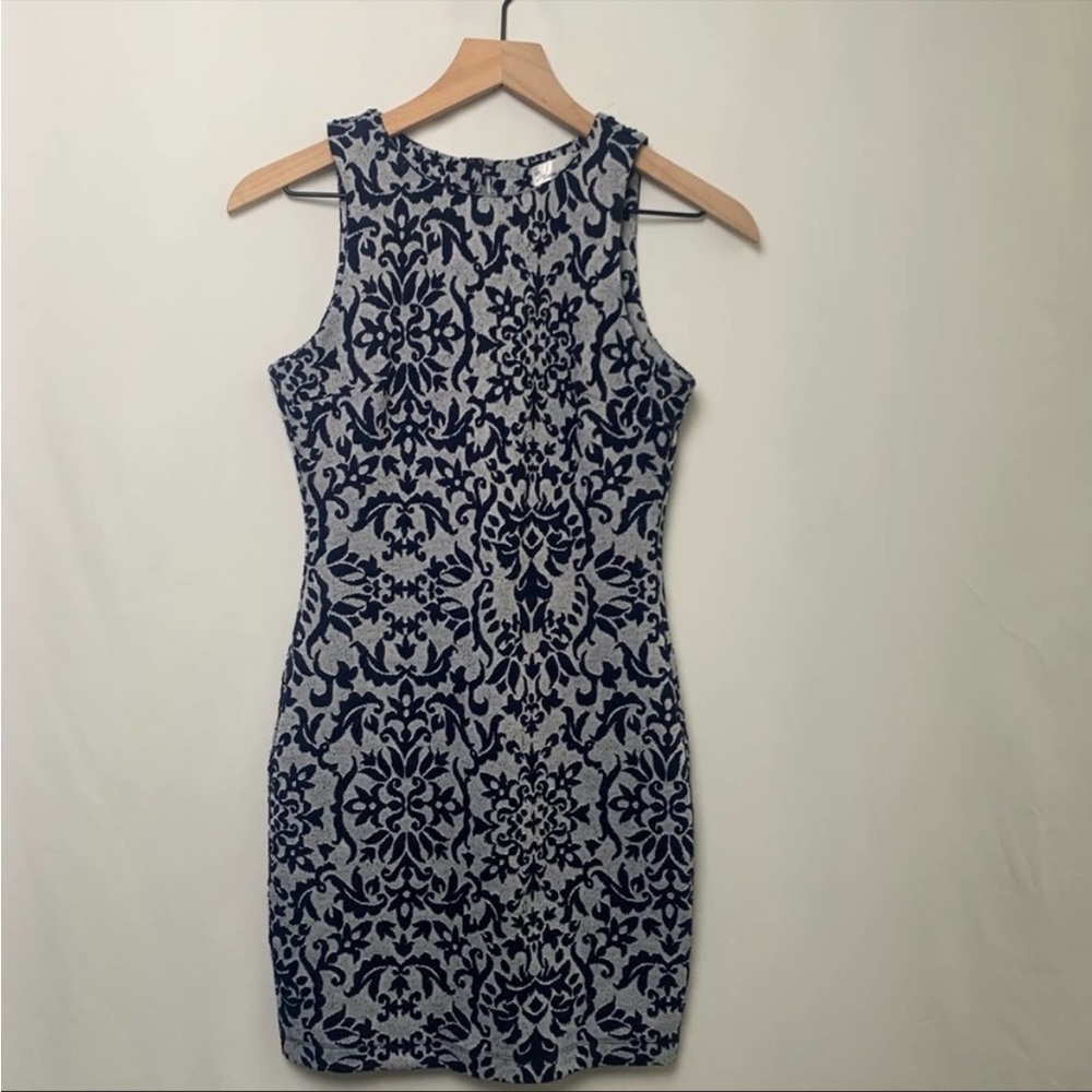 BOGO NWT Honey & Rosie Blue & White Floral Bodycon Dress